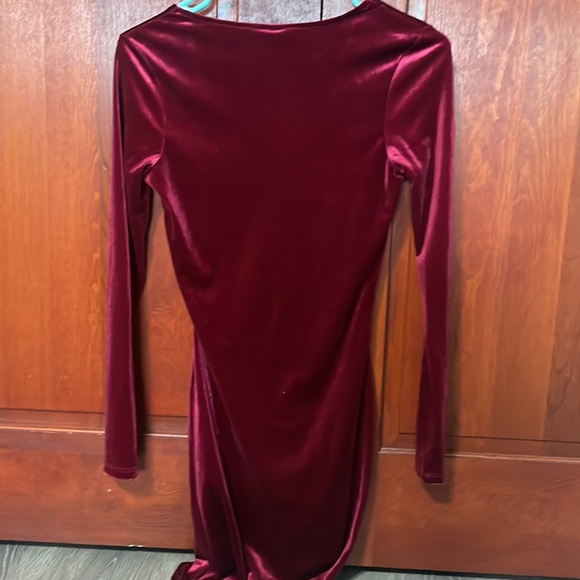 H&M Dresses Wine Colored Velvet Dress Poshmark